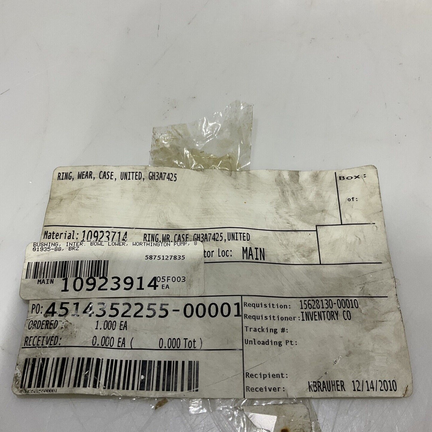 UNITED GH347425 CASE WEAR RING 678