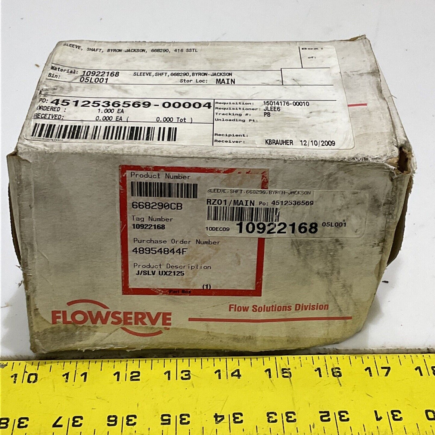 FLOWSERVE 668290CB SLEEVE SHIFT 678
