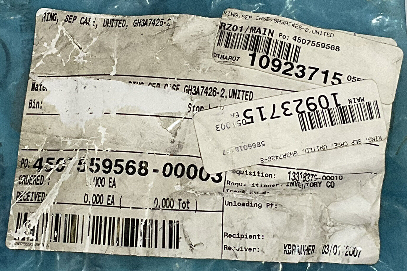 UNITED FLOWSERVE GH3A7426-2 4507559568 450-559568-00003 SEP CASE RING 678