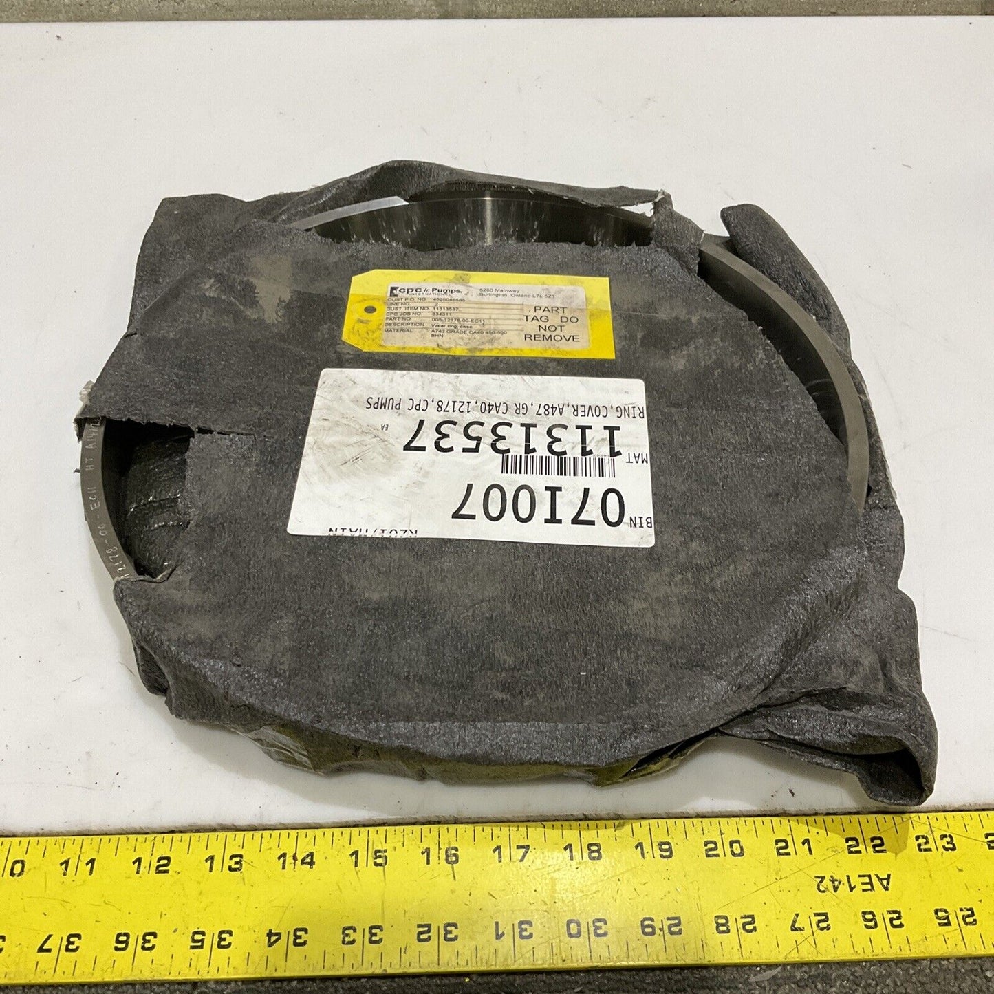 CPC PUMP 12178 A487 GR CA40 COVER RING 678