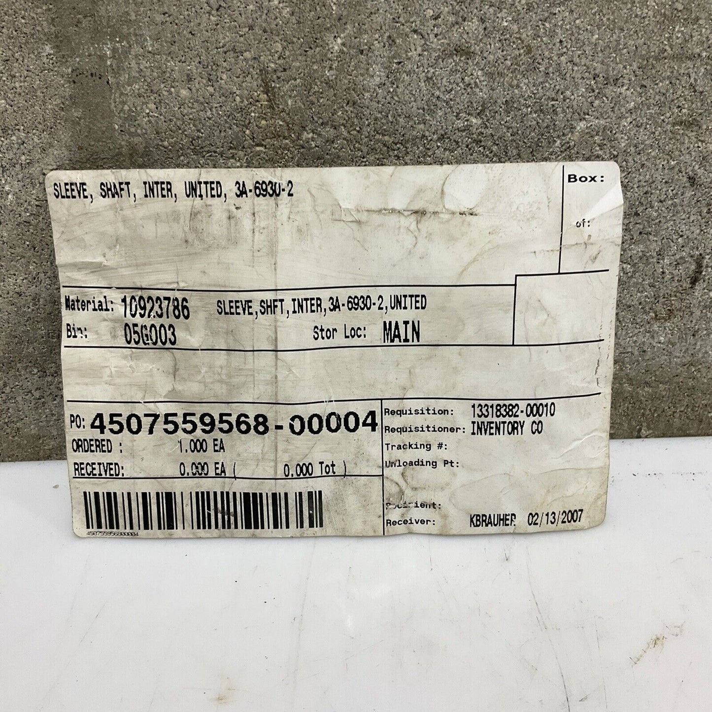 UNITED 3A-6930-2 SHAFT SLEEVE 678