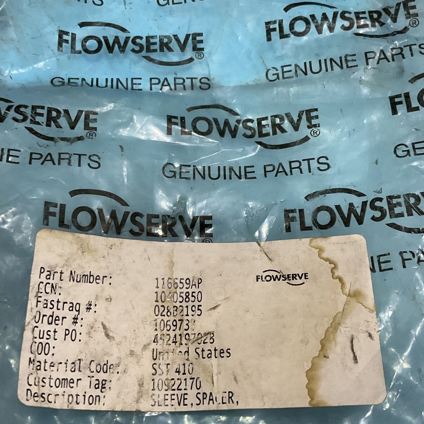 FLOWSERVE 116659-AP SPACER SLEEVE BYRON-JACKSON 678