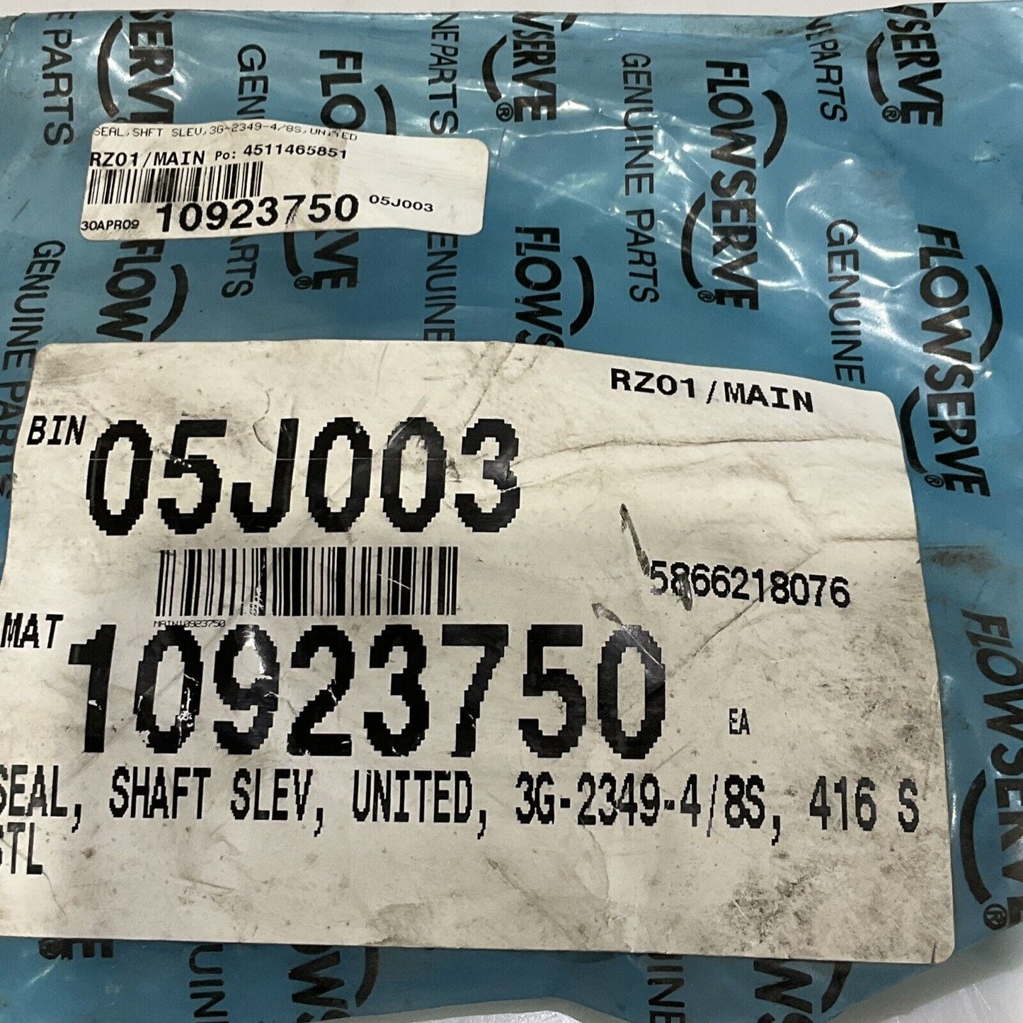UNITED 3G-2349-4 8S SHAFT SLEEVE SEAL 416S 678
