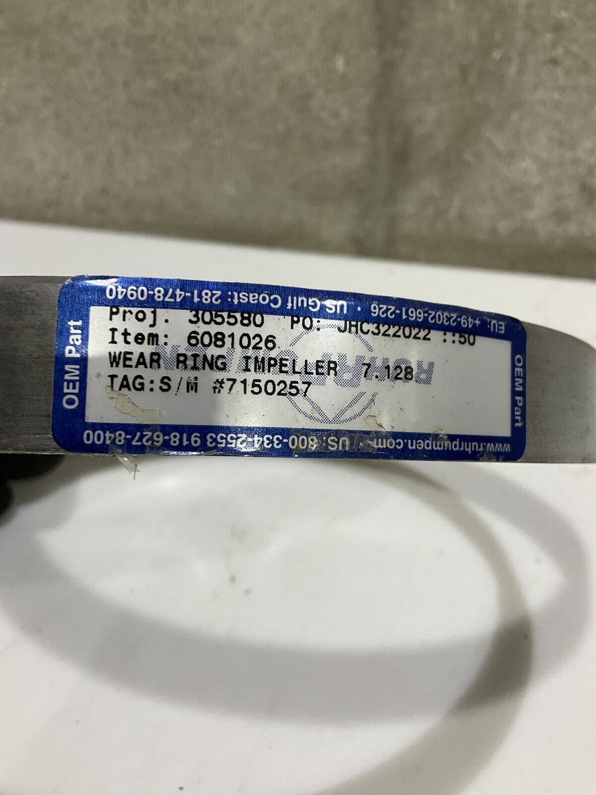 RHUR 6081026 WEAR RING IMPELLER 678