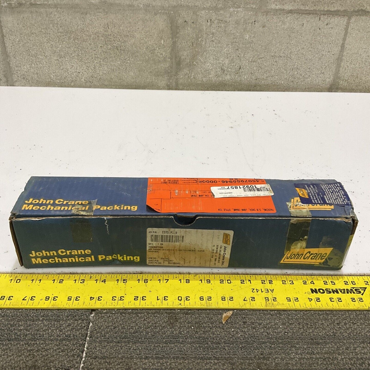 JOHN CRANE RITE PAK STYLE 124 P359 MECHANICAL PACKING SIZE 375 18 FT 678