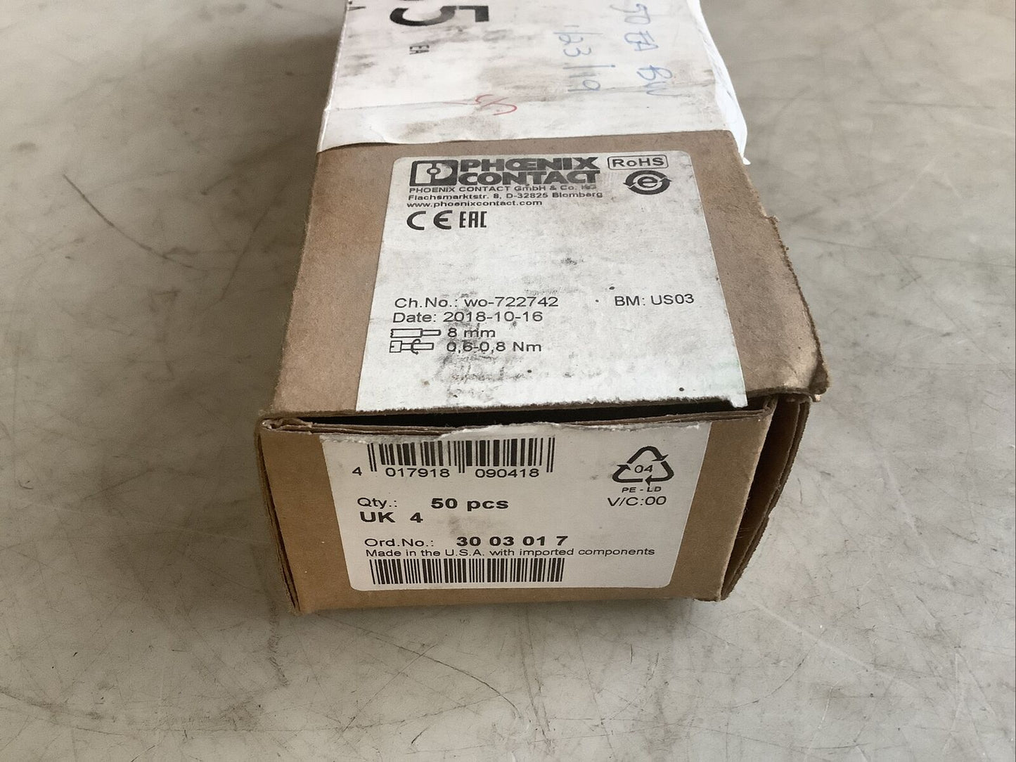 PHOENIX CONTACT 3003017 TERMINAL BLOCK CONTACT 678 - QTY 38