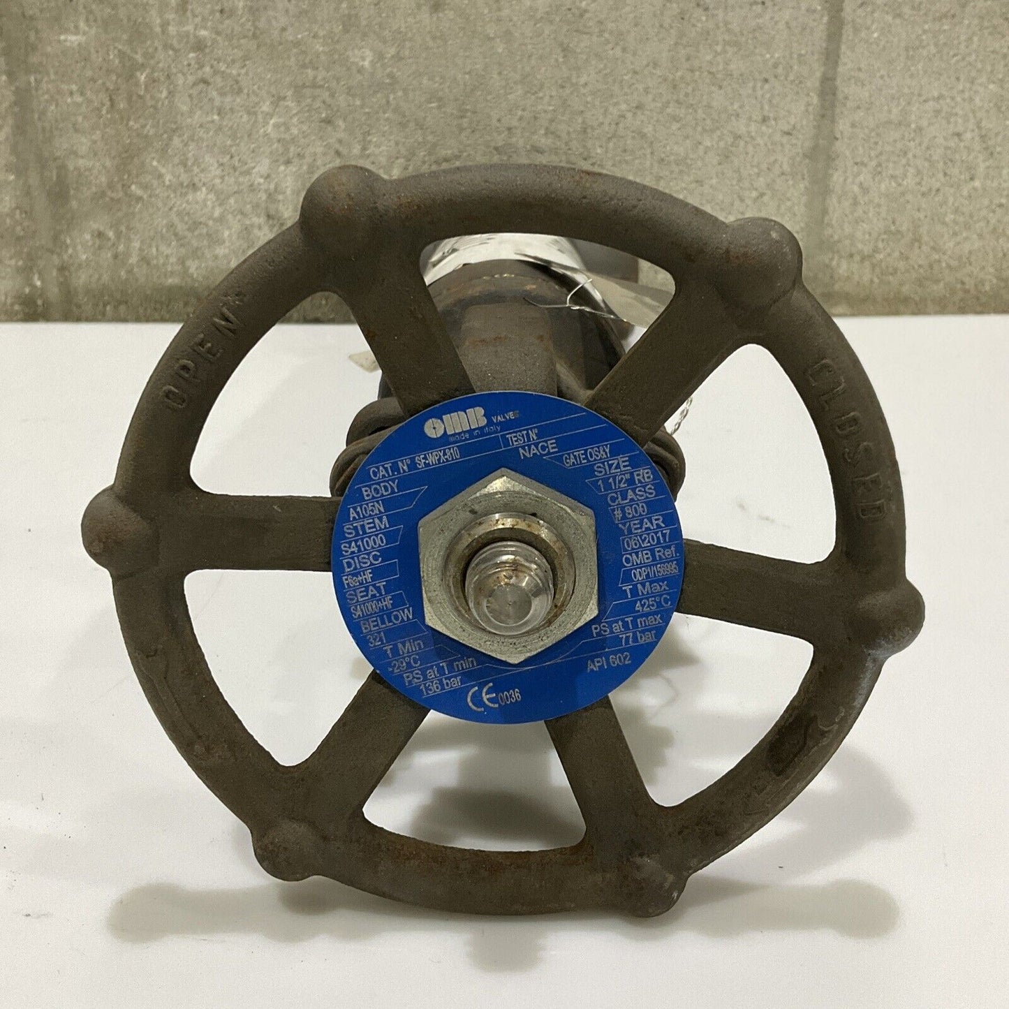 OMB SF-WPX-810 A105N S41000 VALVE GATE SIZE 1 1/2 IN 800 LB 678