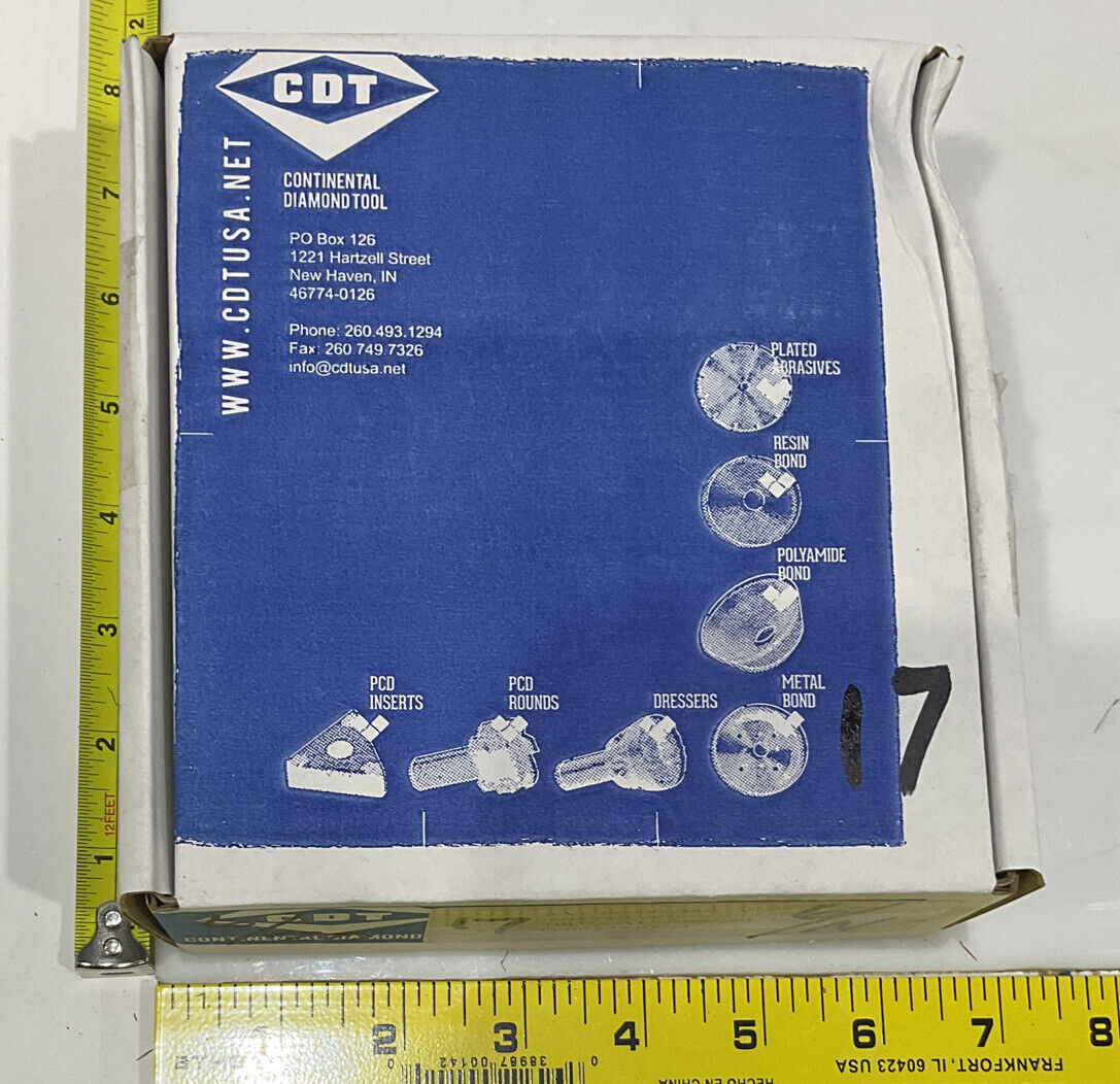 CONTINENTAL DIAMOND TOOL 120/140 GRIT 4" DIAMETER 229400-2 GRINDING WHEEL
