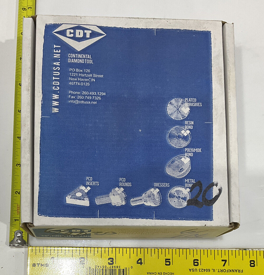 CONTINENTAL DIAMOND TOOL 120/140 GRIT 4" DIAMETER 229400-2 GRINDING WHEEL