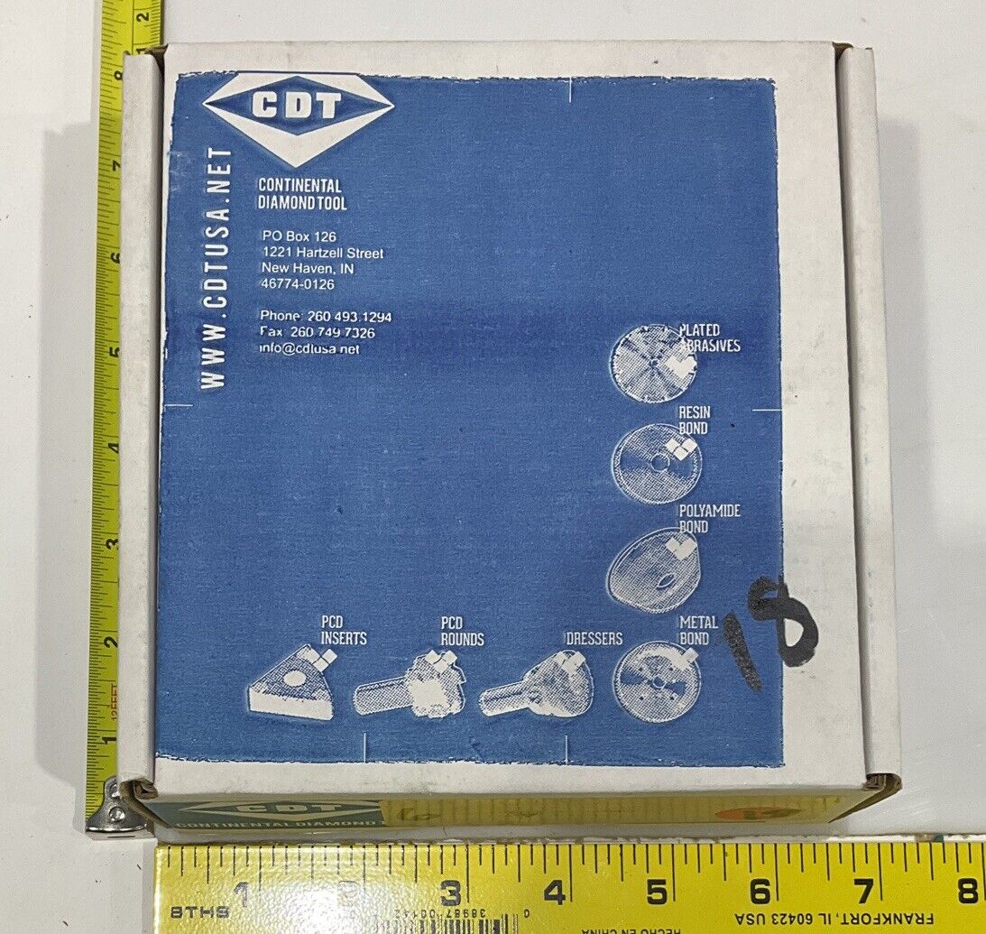 CONTINENTAL DIAMOND TOOL 120/140 GRIT 4" DIAMETER 229400-2 GRINDING WHEEL