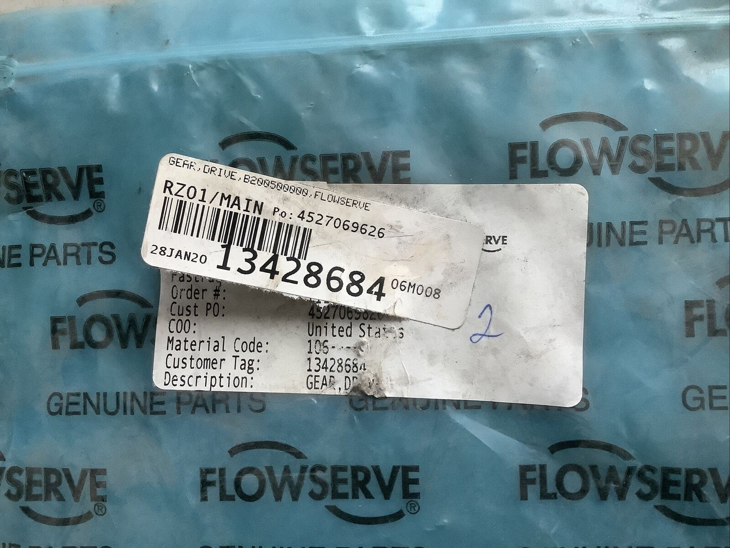 FLOWSERVE B20050-00-00 DRIVE GEAR 678 - QTY 2