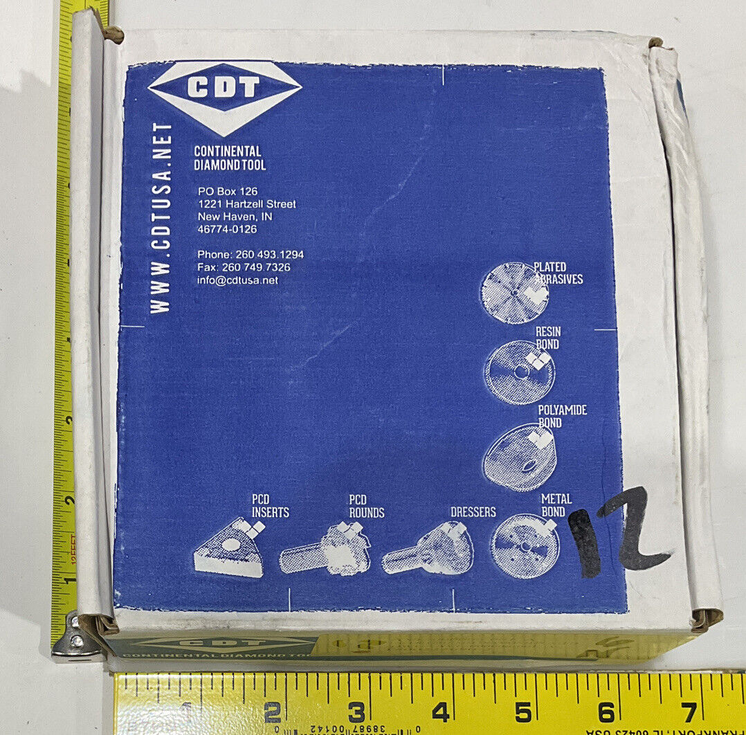 CONTINENTAL DIAMOND TOOL 225690-2 4" DIAMETER 120/140 GRIT GRINDING WHEE