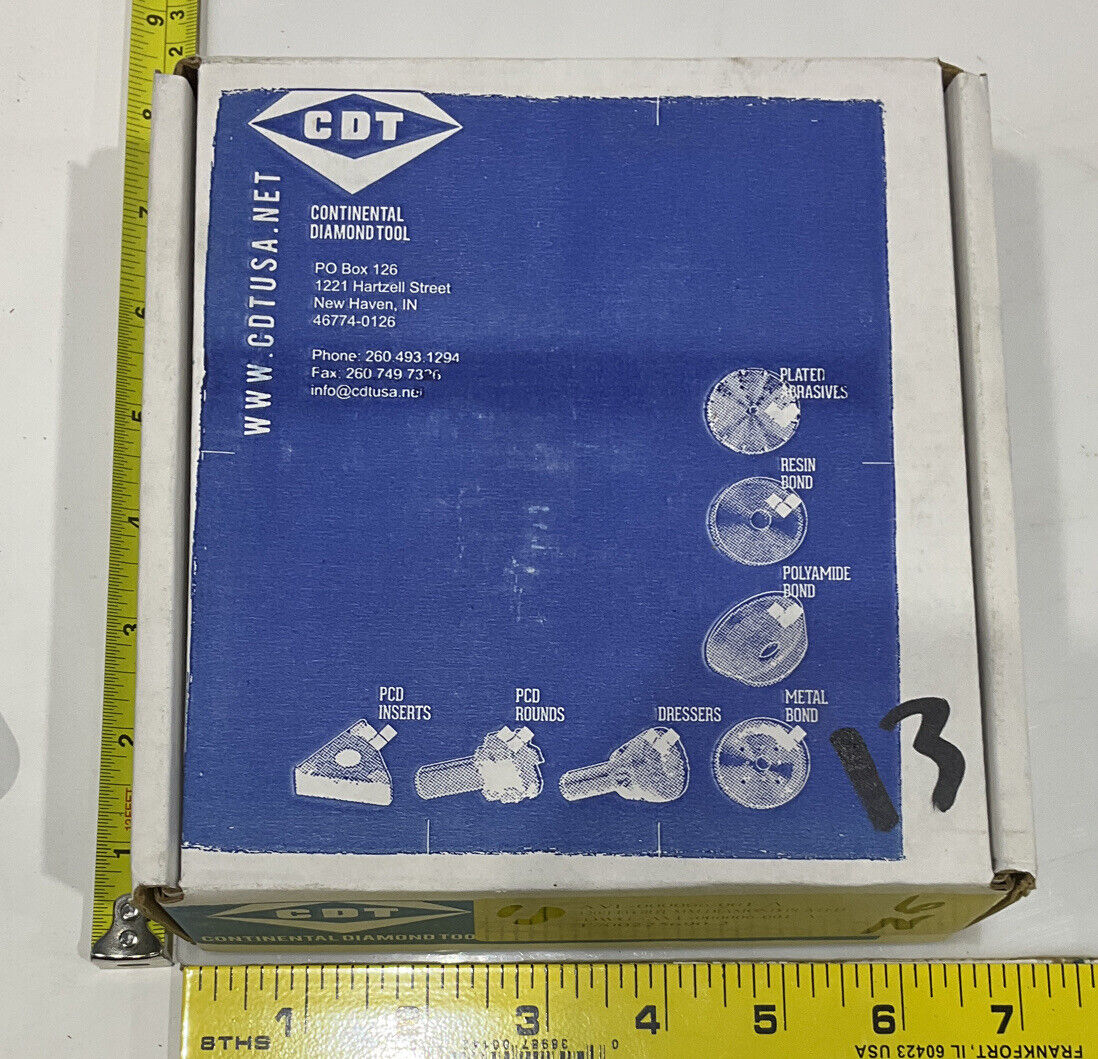 CONTINENTAL DIAMOND TOOL 225690-2 4" DIAMETER 120/140 GRIT GRINDING WHEE