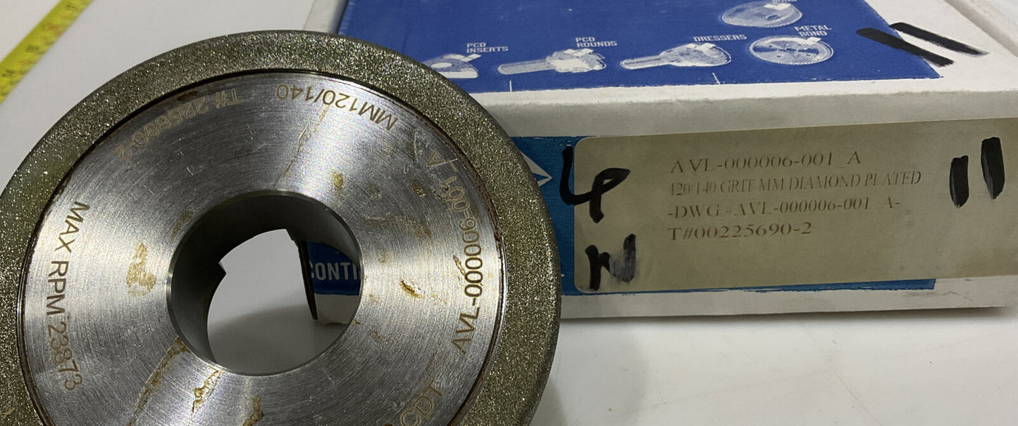 CONTINENTAL DIAMOND TOOL 225690-2 4" DIAMETER 120/140 GRIT GRINDING WHEE