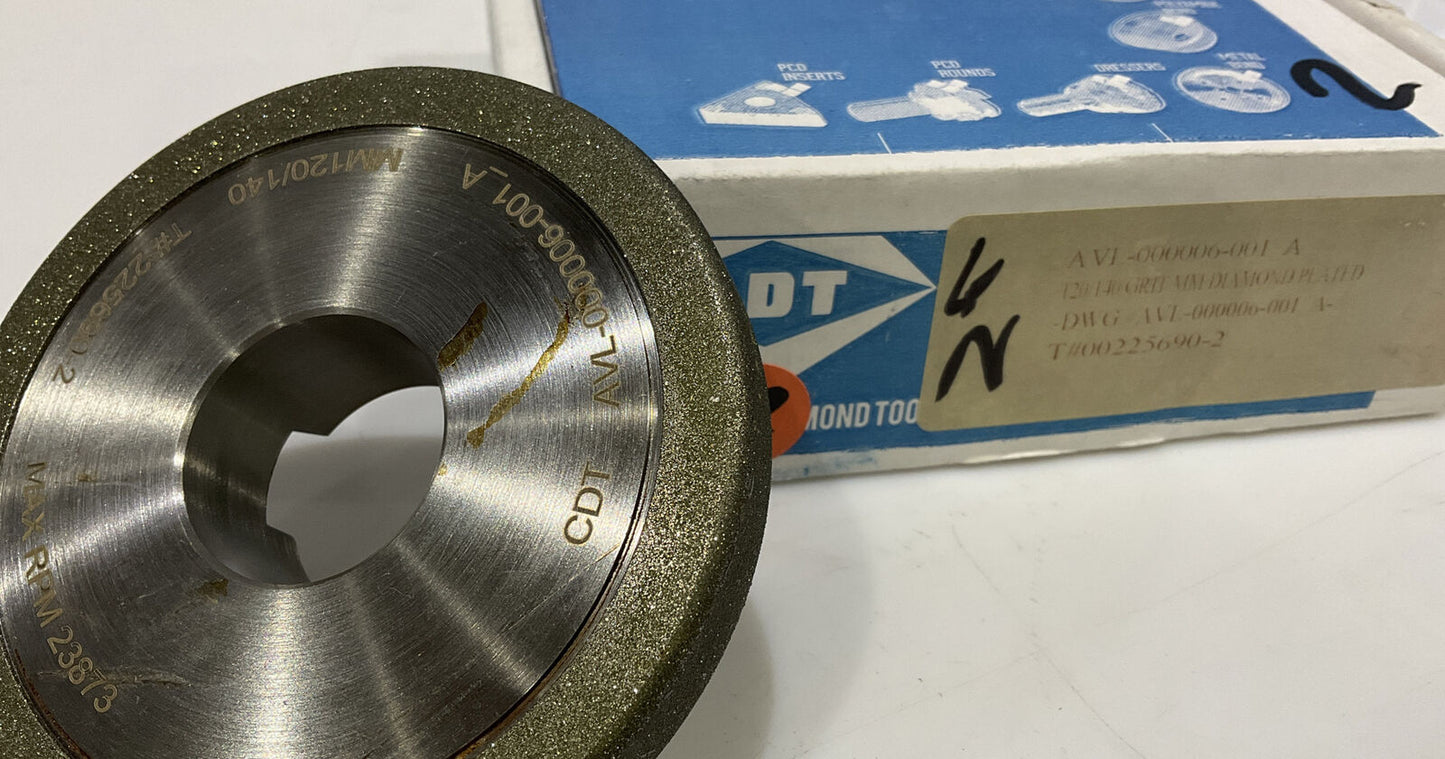 CONTINENTAL DIAMOND TOOL 225690-2 4" DIAMETER 120/140 GRIT GRINDING WHEEL