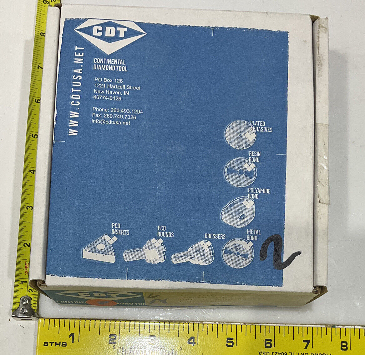 CONTINENTAL DIAMOND TOOL 225690-2 4" DIAMETER 120/140 GRIT GRINDING WHEEL