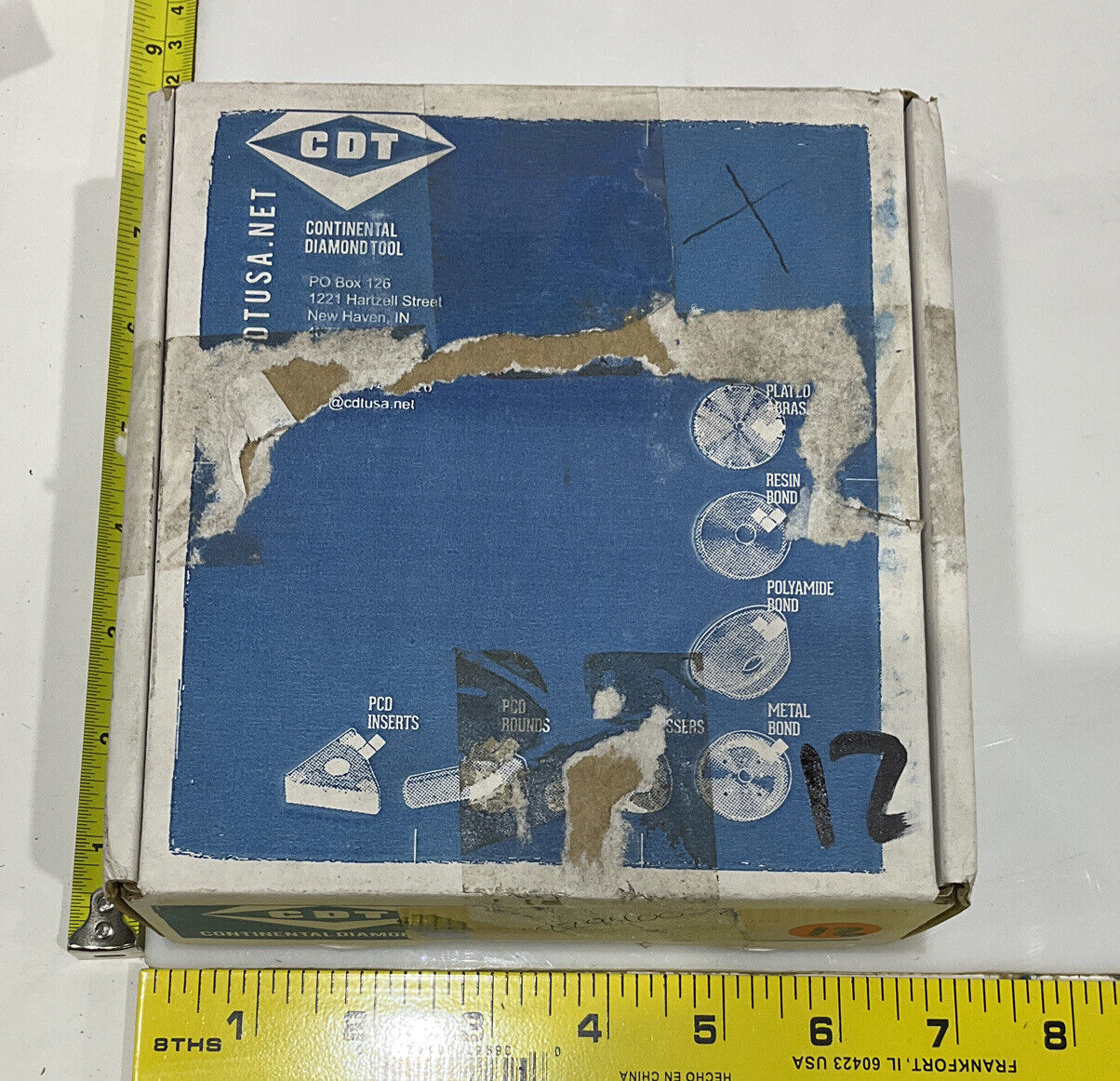 CONTINENTAL DIAMOND TOOL 229400-2 4" DIAMETER 120/140 GRIT GRINDING WHEEL