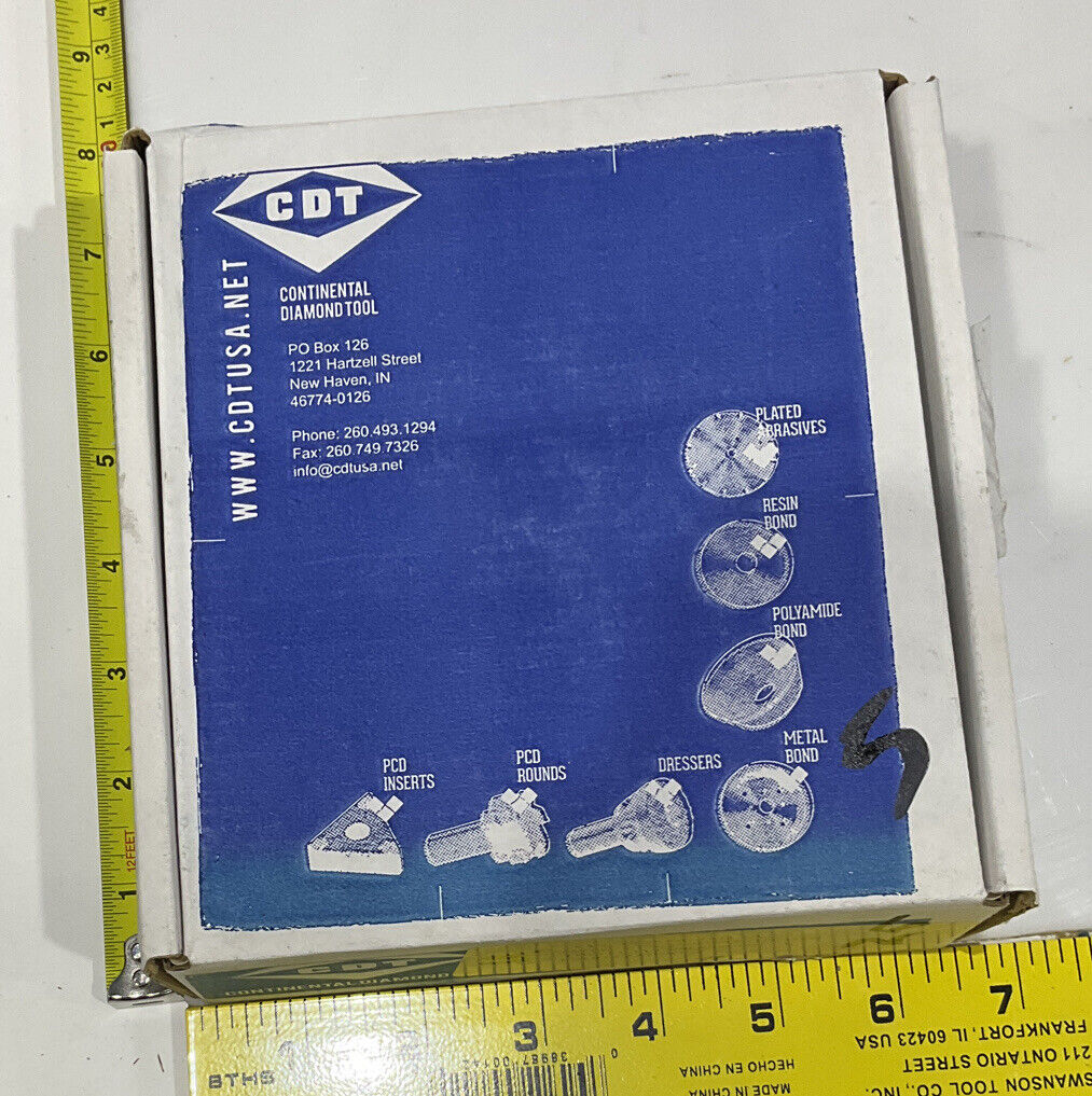 CONTINENTAL DIAMOND TOOL 225690-2 4" DIAMETER 120/140 GRIT GRINDING WHEEL