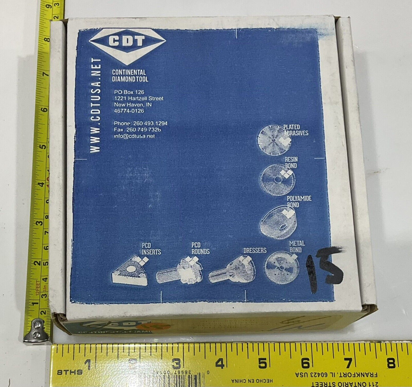 CONTINENTAL DIAMOND TOOL 229400-2 4" DIAMETER 120/140 GRIT GRINDING WHEEL