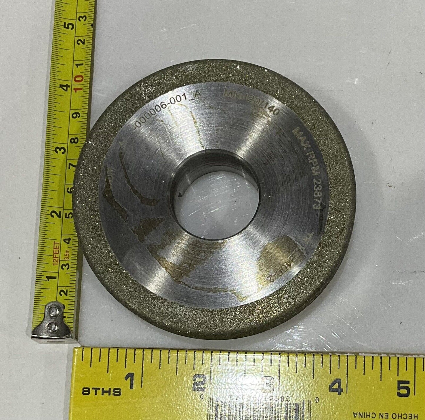 CONTINENTAL DIAMOND TOOL 229400-2 4" DIAMETER 120/140 GRIT GRINDING WHEEL