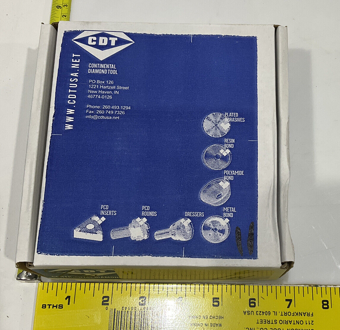CONTINENTAL DIAMOND TOOL 229400-2 4" DIAMETER 120/140 GRIT GRINDING WHEEL