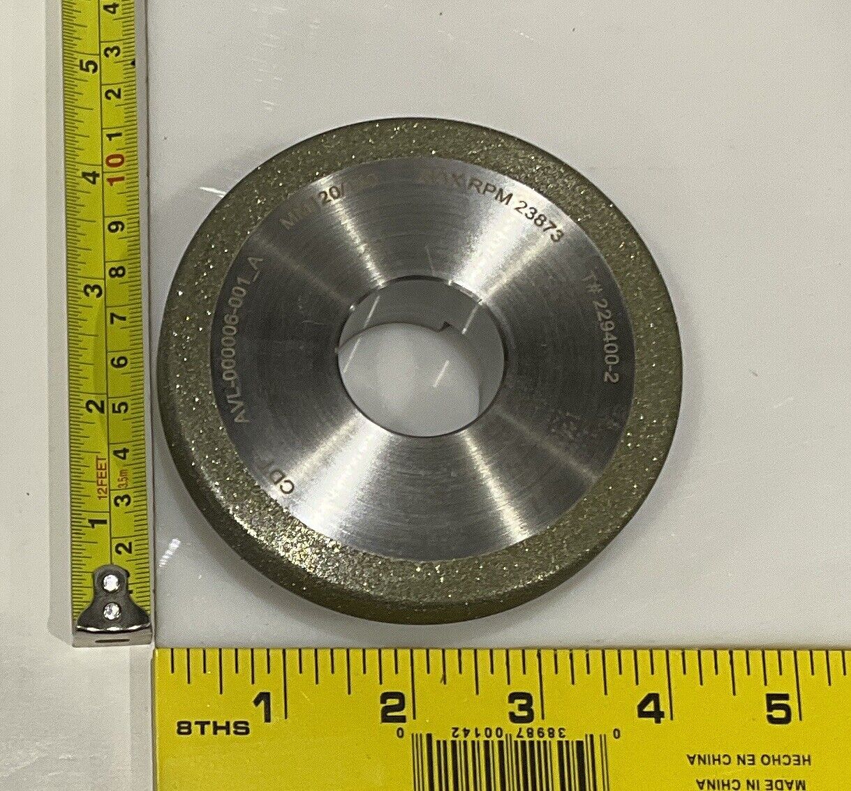 CONTINENTAL DIAMOND TOOL 229400-2 4" DIAMETER 120/140 GRIT GRINDING WHEEL