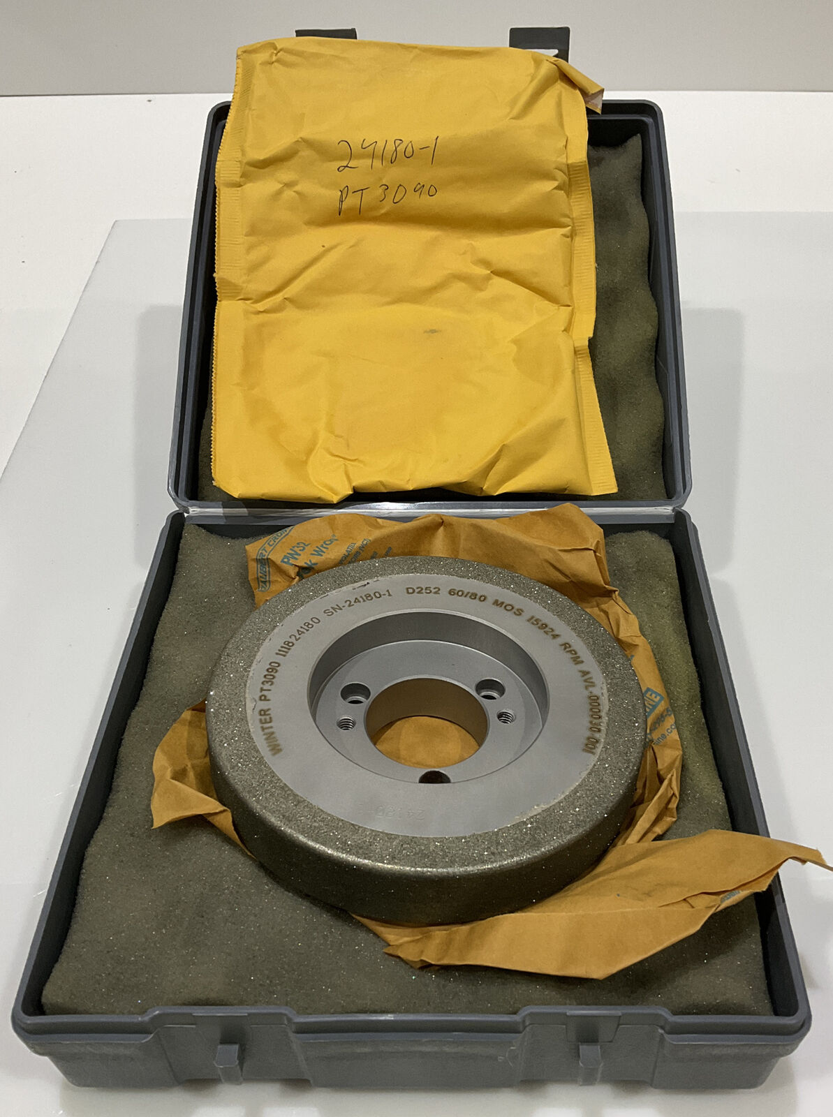 NORTON PT3090 5.795" DIA X 1.653 BORE D252 60/80 GRIT DIAMOND GRINDING WHEEL 678
