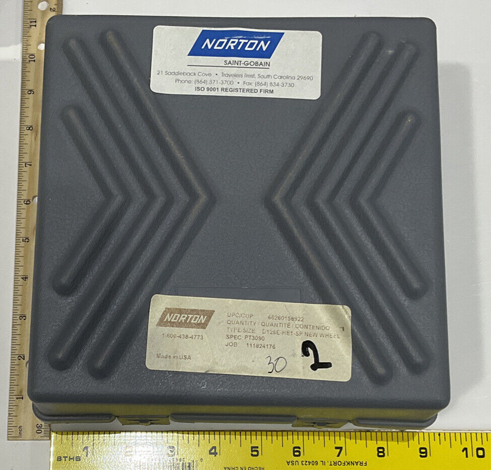 NORTON PT3090 60X80 GRIT 5.798" DIAMETER X 1.654" BORE X 1.425" GRINDING WHEEL
