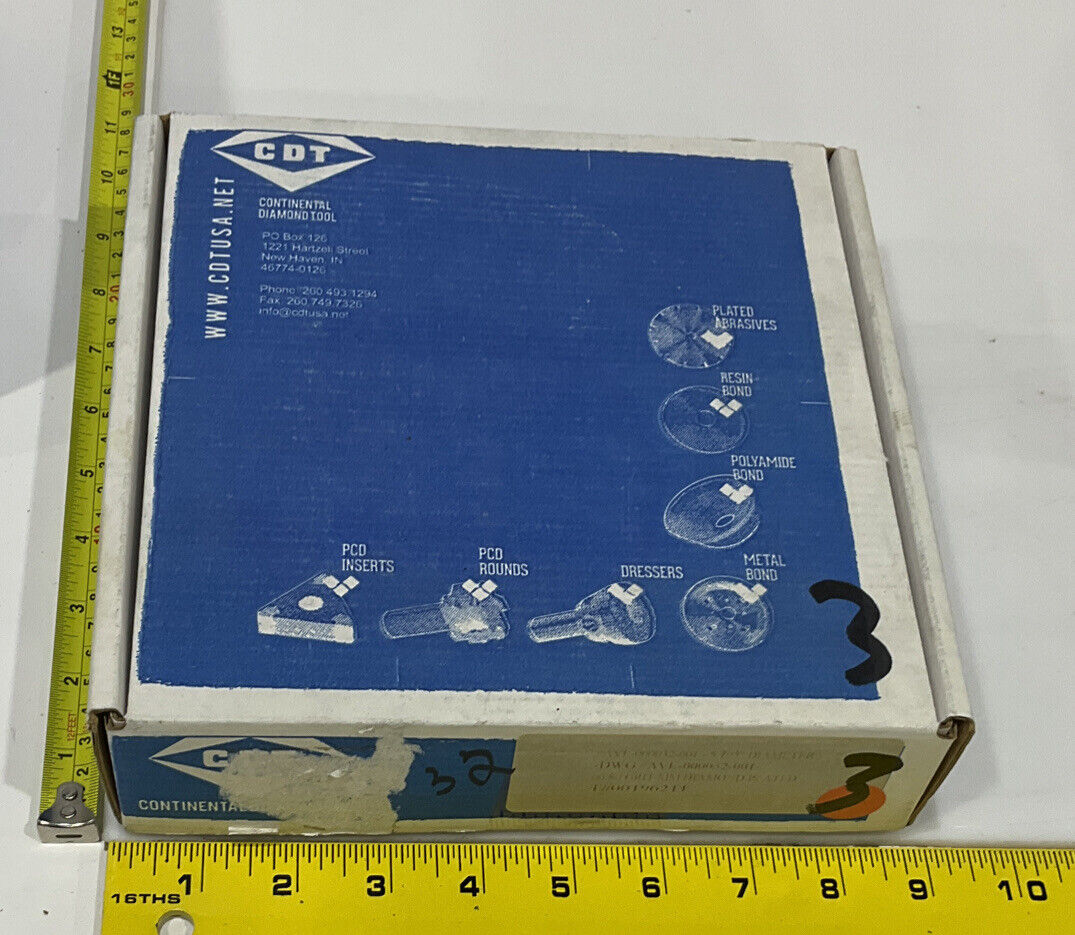 CONTINENTAL DIAMOND TOOL 196211 60/80 GRIT 5.795” DIAMETER GRINDING WHEEL