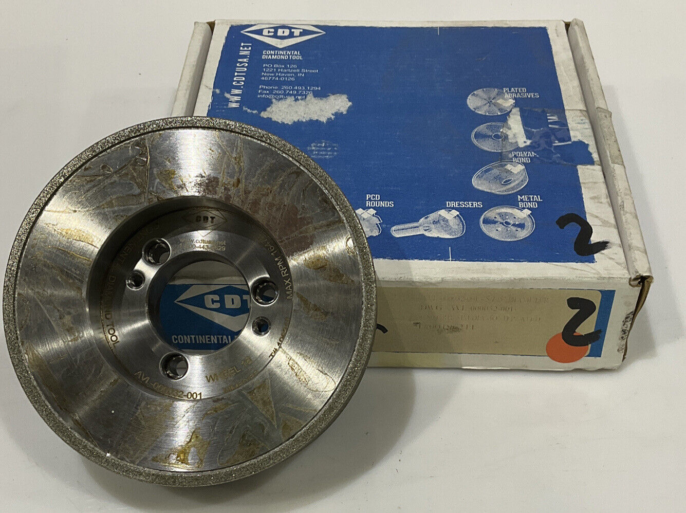 CONTINENTAL DIAMOND TOOL 196211 60/80 GRIT 5.795” DIAMETER GRINDING WHEEL