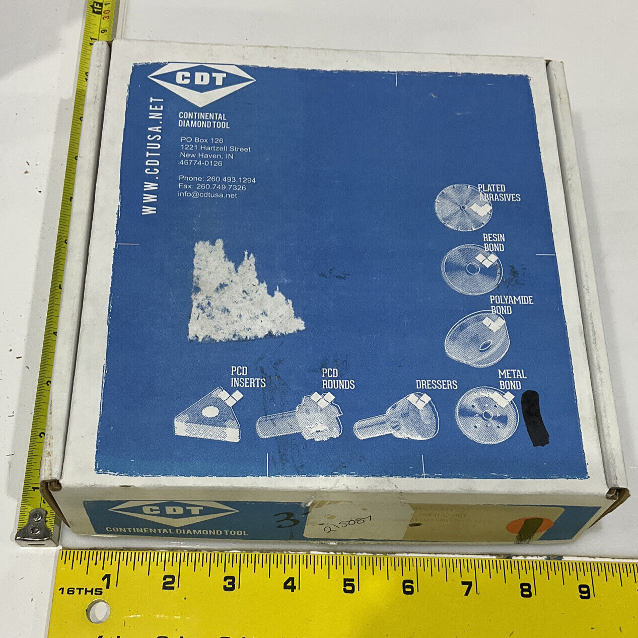CONTINENTAL DIAMOND TOOL 215087 60/80 GRIT 5.795” DIAMETER GRINDING WHEEL 1.5"