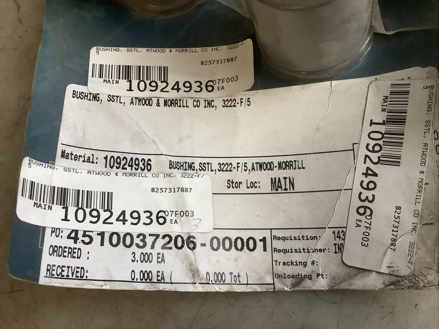 WEIR 3222-F/5 BUSHING 678 - QTY 3