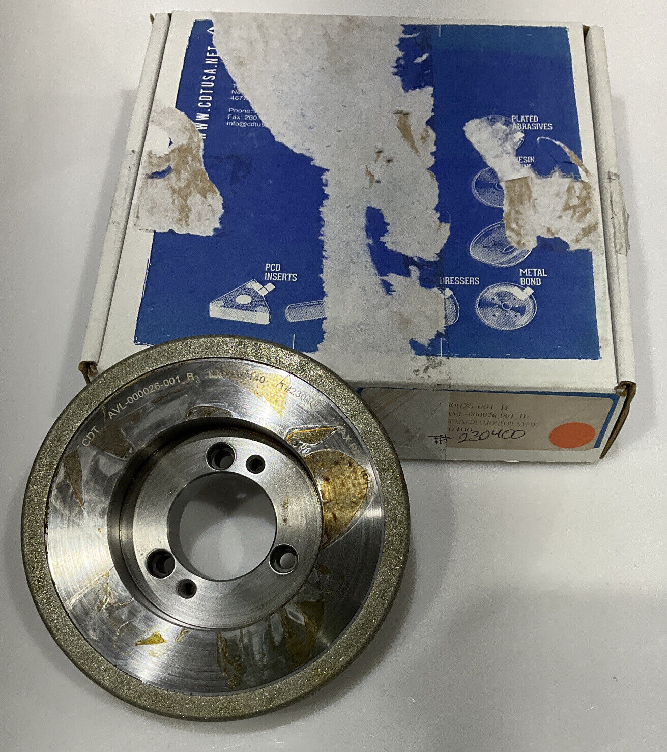 CONTINENTAL DIAMOND TOOL 230400 GRINDING WHEEL 5.79" OD 120/140 GRIT