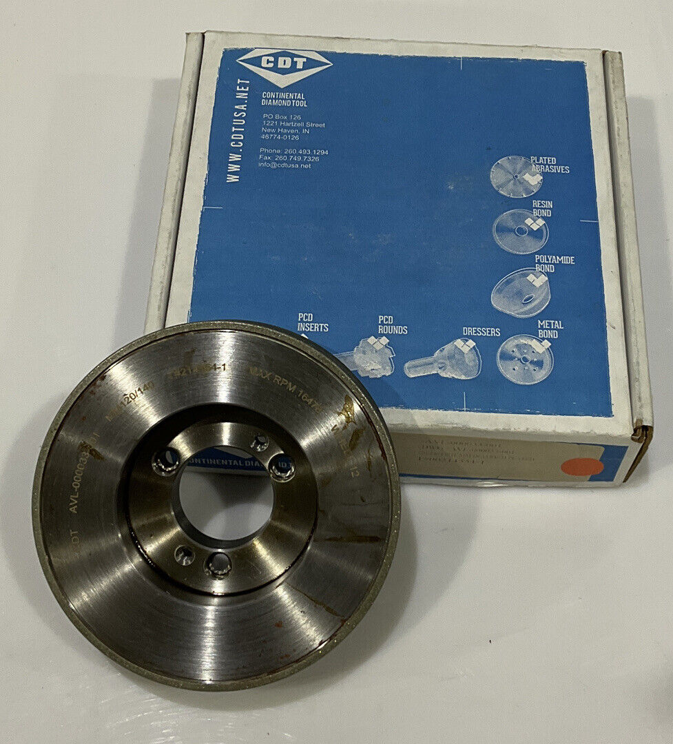 CONTINENTAL DIAMOND TOOL 214554-1 GRINDING WHEEL 5.79" OD 120/140 GRIT 1.5"