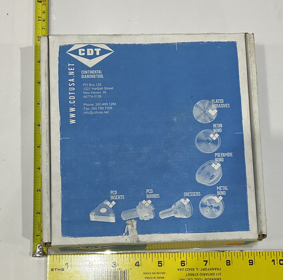 CONTINENTAL DIAMOND TOOL 214554-1 GRINDING WHEEL 5.79" OD 120/140 GRIT 1.5"