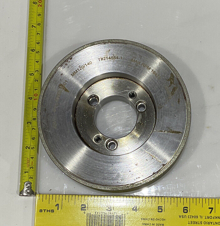 CONTINENTAL DIAMOND TOOL 214554-1 GRINDING WHEEL 5.79" OD 120/140 GRIT 1.5"