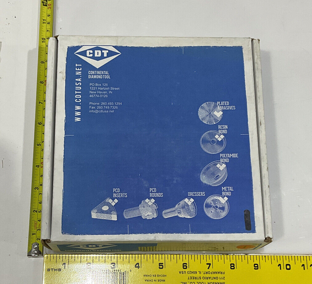 CONTINENTAL DIAMOND TOOL 215065 GRINDING WHEEL 5.79" OD 120/140 GRIT