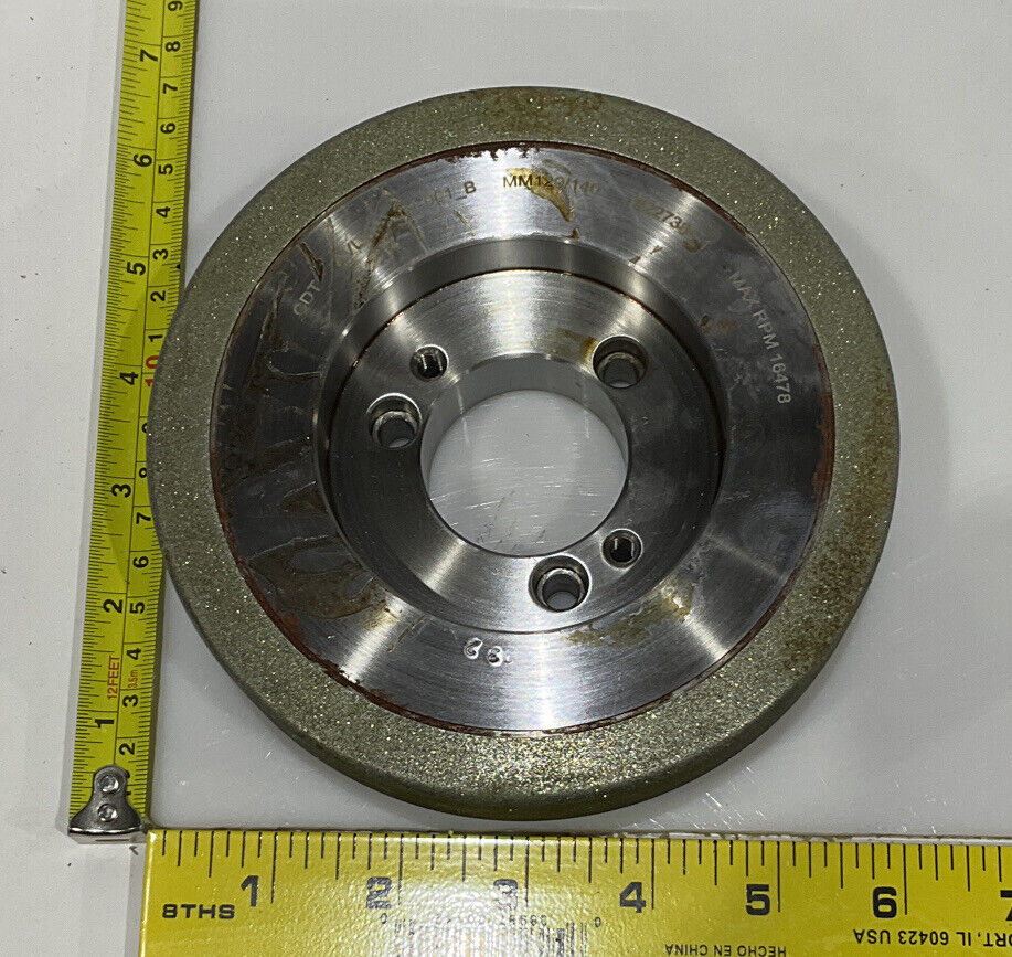 CONTINENTAL DIAMOND TOOL 227386-1 GRINDING WHEEL 5.79" OD 120/140 GRIT
