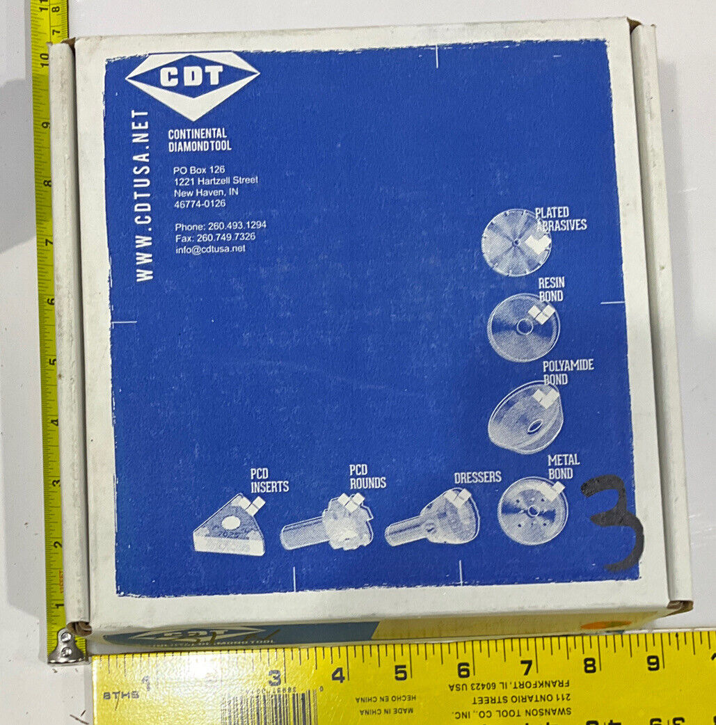 CONTINENTAL DIAMOND TOOL 230406 GRINDING WHEEL 5.79" OD 120/140 GRIT