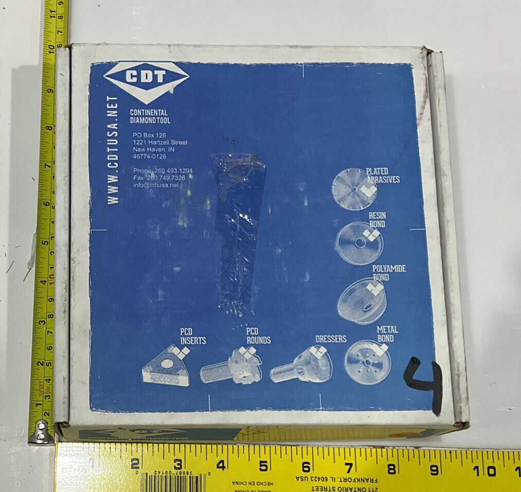 CONTINENTAL DIAMOND TOOL 215087 GRINDING WHEEL 5.79" OD 1.5" 60/80 GRIT