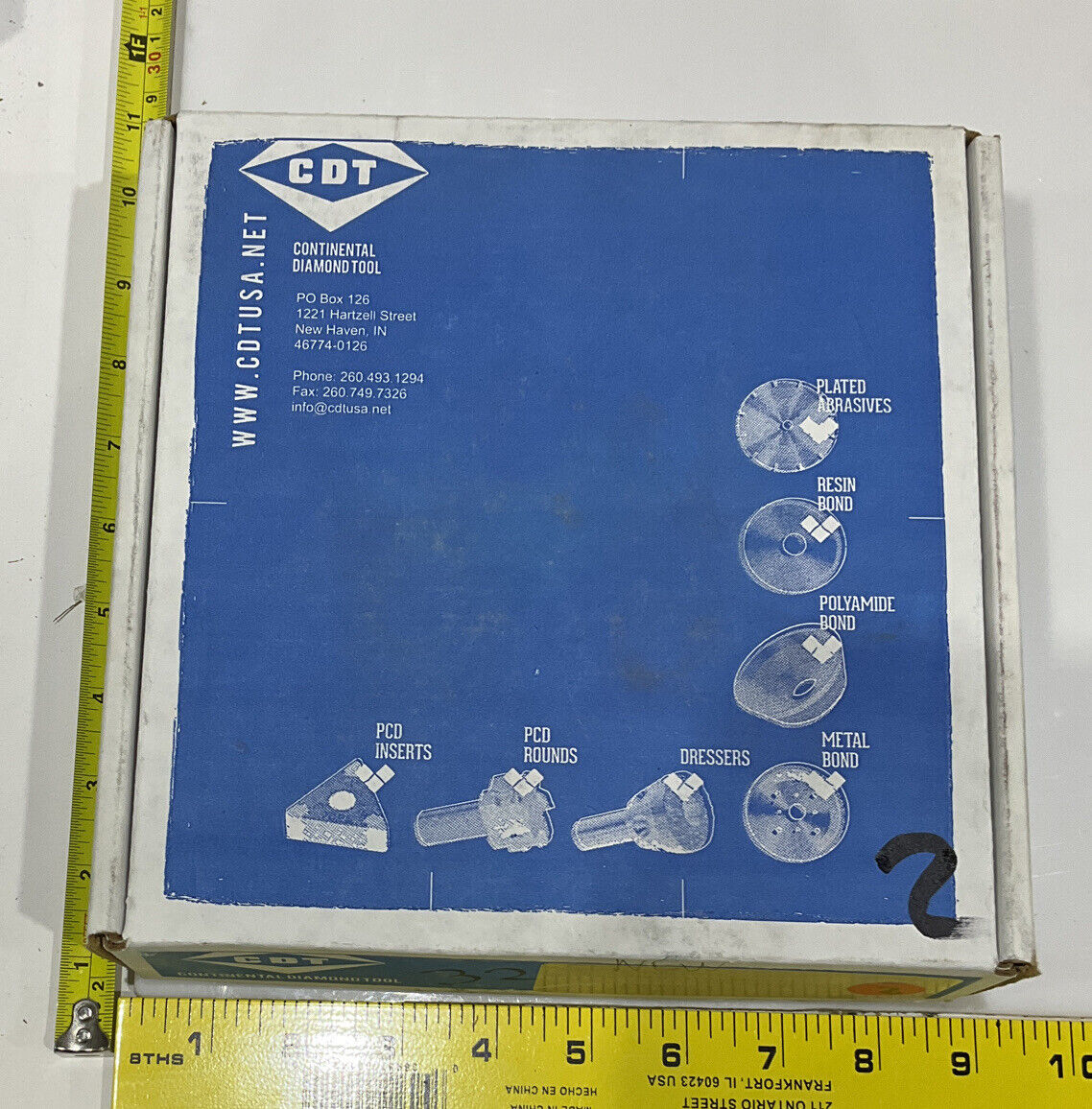 CONTINENTAL DIAMOND TOOL 215087 GRINDING WHEEL 5.79" OD 1.5" 60/80 GRIT