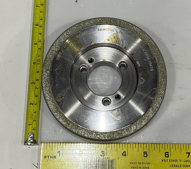 CONTINENTAL DIAMOND TOOL 231969 GRINDING WHEEL 5.79" OD 60/80 GRIT