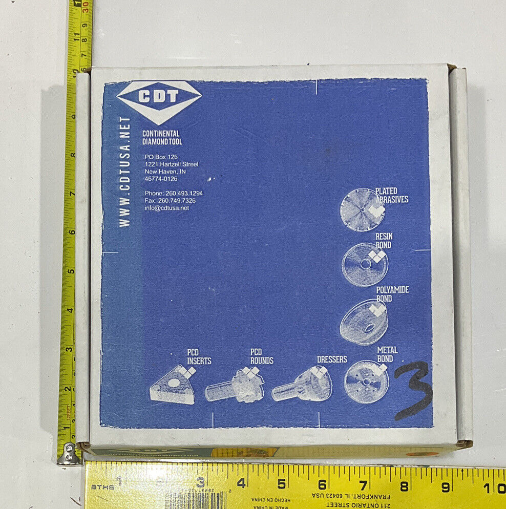 CONTINENTAL DIAMOND TOOL 231969 GRINDING WHEEL 5.79" OD 60/80 GRIT