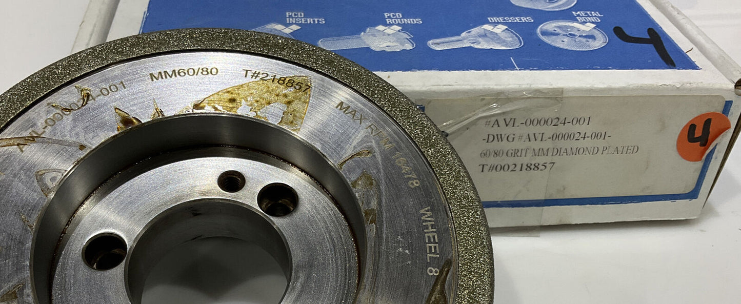 CONTINENTAL DIAMOND TOOL 218857 5.797" OD 60/80 GRIT GRINDING WHEEL