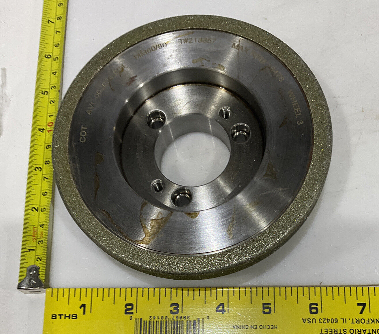 CONTINENTAL DIAMOND TOOL 5.79" OD 60/80 GRIT 218857 GRINDING WHEEL 687