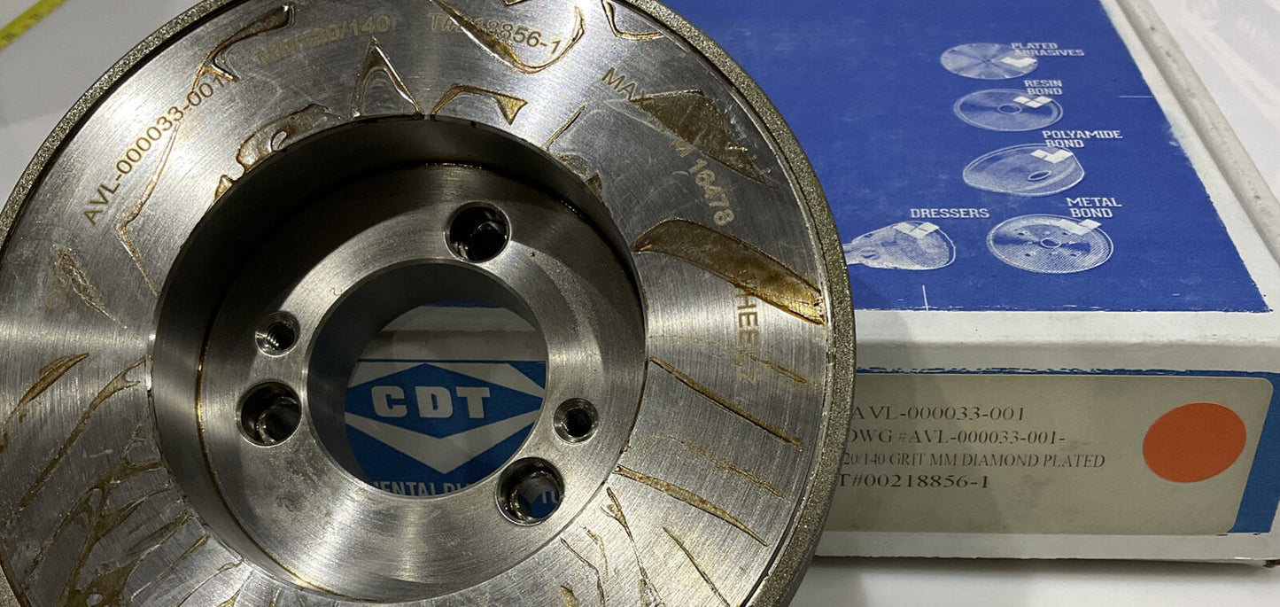 CONTINENTAL DIAMOND TOOL 218856-1 5.796" OD 1.5" 120/140 GRIT GRINDING WHEEL