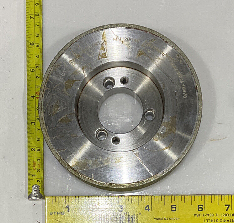 CONTINENTAL DIAMOND TOOL 230408 5.79" OD 1.5" 120/140 GRIT GRINDING WHEEL