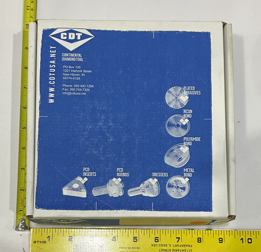 CONTINENTAL DIAMOND TOOL 230408 5.79" OD 1.5" 120/140 GRIT GRINDING WHEEL