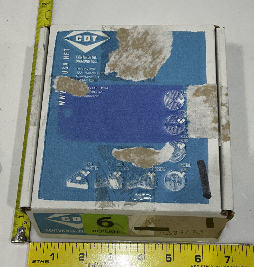 CONTINENTAL DIAMOND TOOL REPLATE 4" OD 120/140 GRIT 2389223-2 GRINDING WHEEL 678