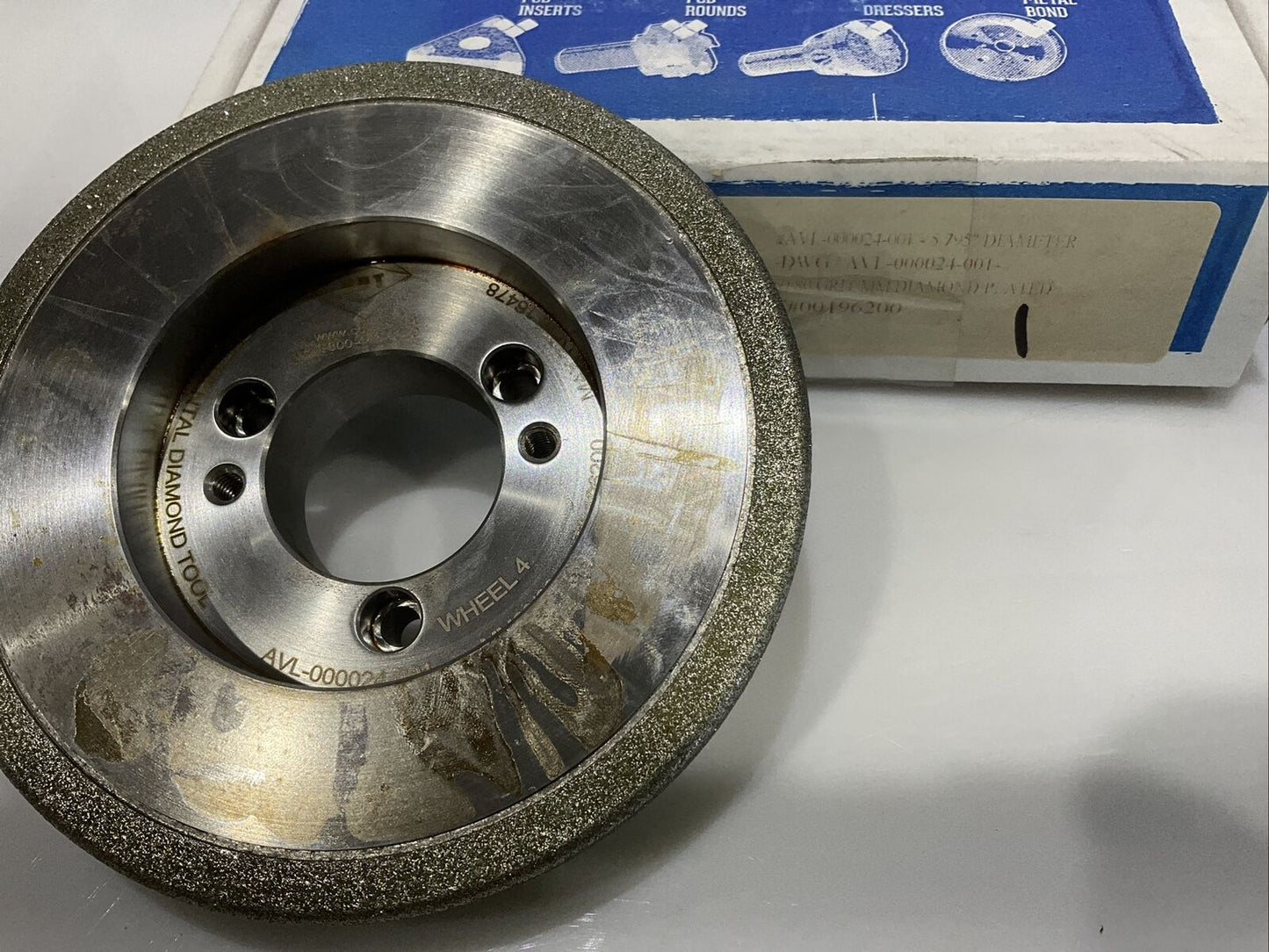 CONTINENTAL DIAMOND TOOL 196200 5.795" DIAMETER 60/80 GRIT GRINDING WHEEL 678